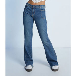 WE THE FREE BY FP Women's Izzy Low Rise Flare Jeans Size 31 Rigid Denim NWT